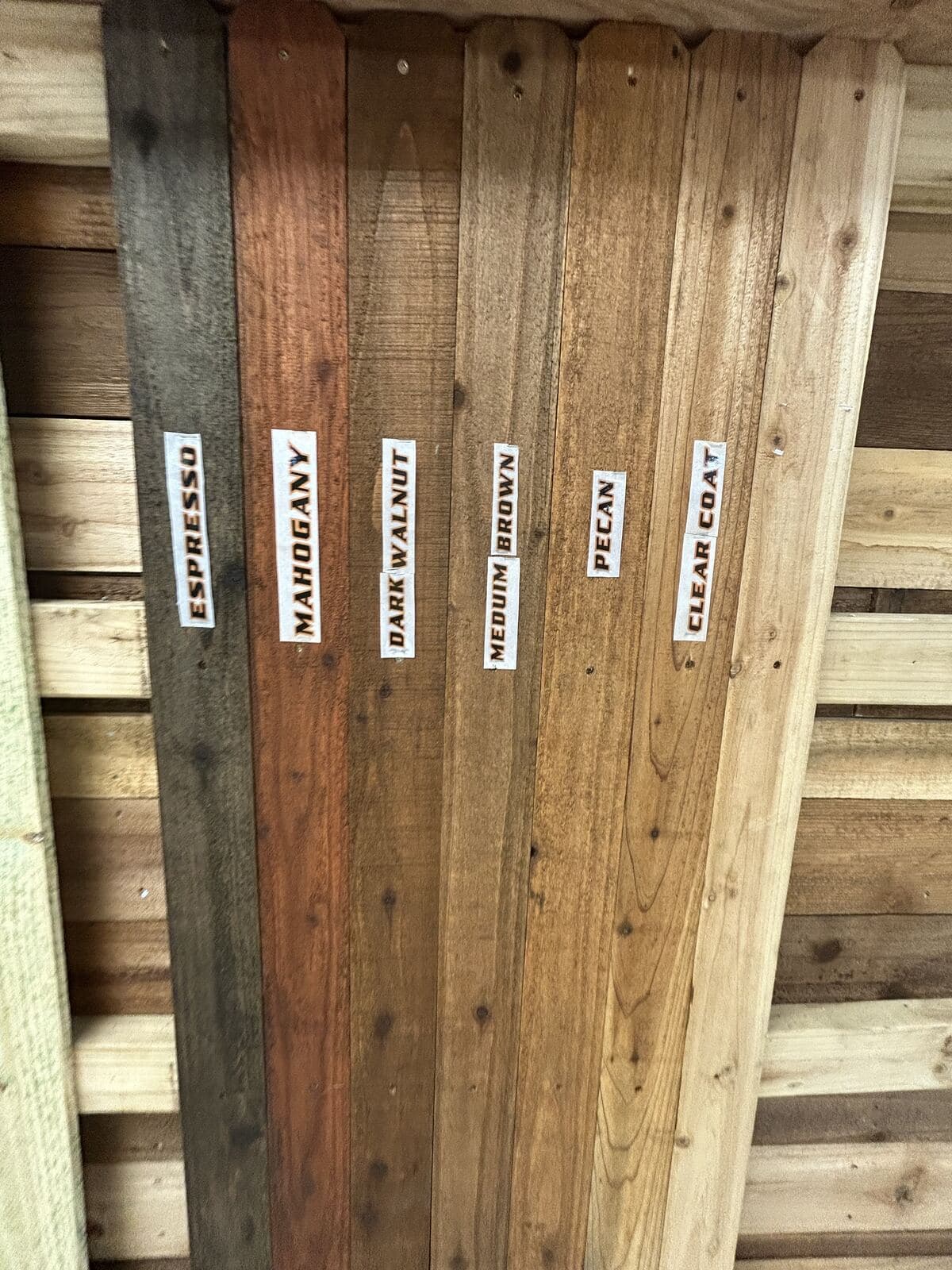 Fence Staining — Stain color options